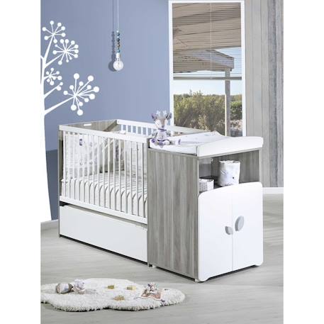 Tiroir pour lit évolutif en bois - leaf Blanc 3 - vertbaudet enfant 