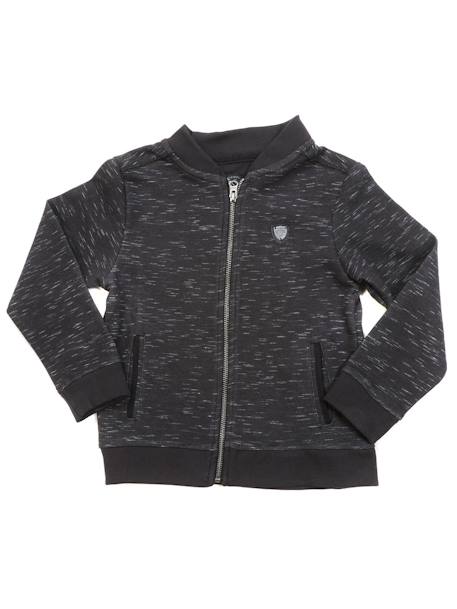 Sweat zippe wopta garçon Noir 1 - vertbaudet enfant 