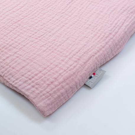 Taie d'oreiller unie en double gaze de coton Beige+Blanc+Bleu+Camel+Écru+Gris+Rose+Terracotta+Vert 15 - vertbaudet enfant 