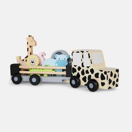 Jouet en bois - grande voiture jeep safari Multicolore 4 - vertbaudet enfant 