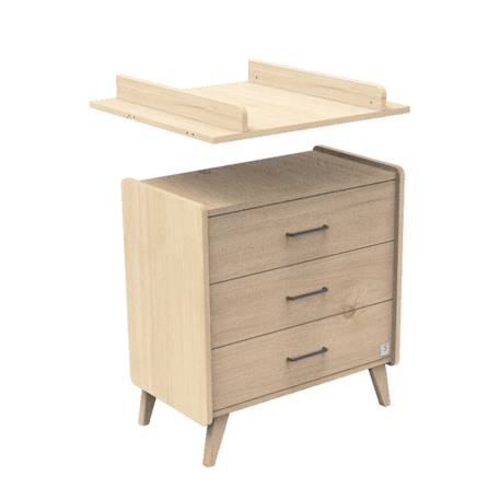 Commode 3 tiroirs - arty Marron 4 - vertbaudet enfant 