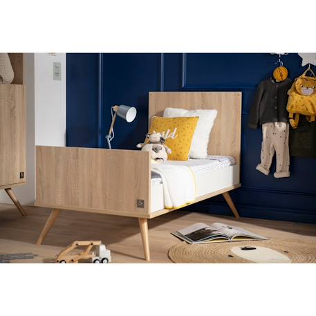 Lit bébé évolutif en bois - seventies Marron/blanc 6 - vertbaudet enfant 