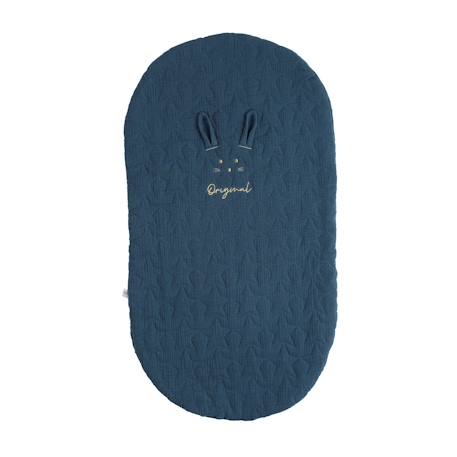 Couvre lit ovale pour berceau en coton - galopin Blanc+Bleu ciel+Bleu nuit+Jaune+Rose 9 - vertbaudet enfant 
