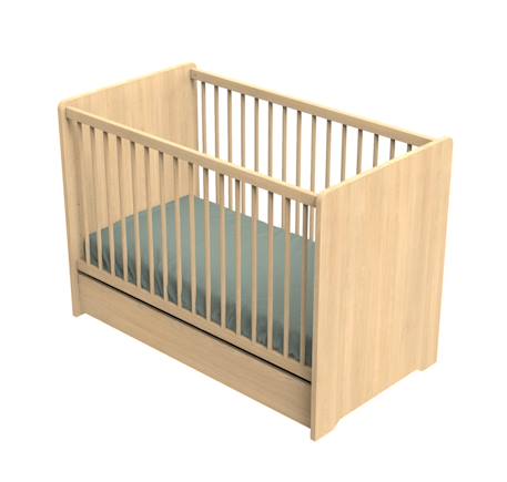 Tiroir de lit bébé décor bois chêne miel - cannelle Marron 2 - vertbaudet enfant 