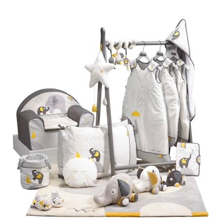 Lot de 3 corbeilles gigogne en tissu en coton - babyfan Gris 4 - vertbaudet enfant 