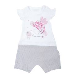 Combishort bébé en coton jacquard biologique doris  - vertbaudet enfant