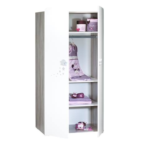 Chambre trio lit et commode et armoire en bois - nao Blanc 6 - vertbaudet enfant 