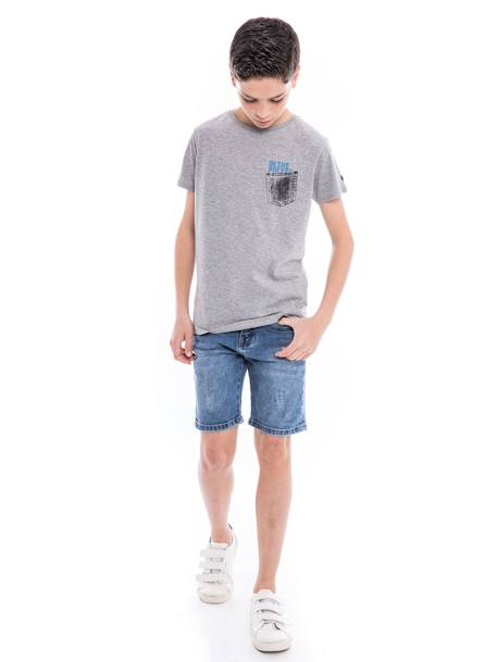 T-shirt pur coton organique nampty garçon Blanc+Bleu marine+Gris+Noir 12 - vertbaudet enfant 