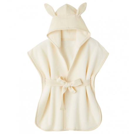 Peignoir bébé et enfant à capuche en bambou Écru+Rose clair+Vert d'eau 1 - vertbaudet enfant 