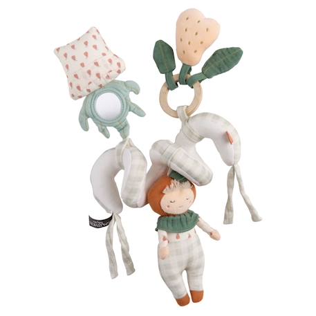 Spirale d'activités en velours - botanica Blanc 1 - vertbaudet enfant 