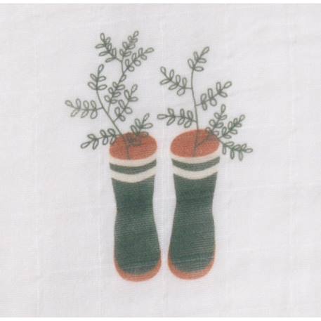 Langes en coton biologique - botanica Vert tilleul 2 - vertbaudet enfant 