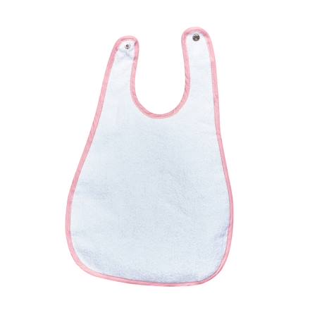 Bavoir plastifié avec récupérateur - miss fleur de lune Blanc+Rose/blanc 6 - vertbaudet enfant 