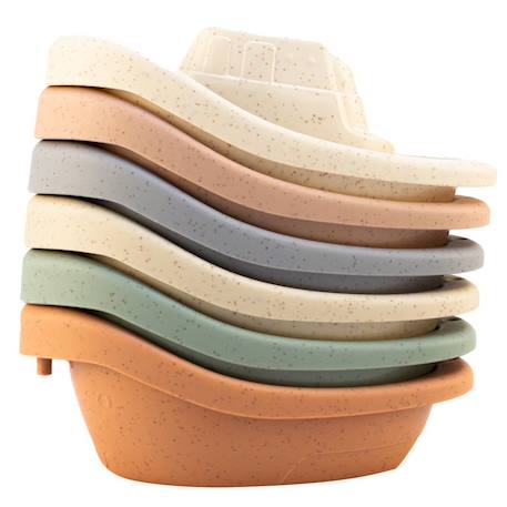 Jouet de bain - set de 6 bateaux en paille de blé Bateaux, pastel 1 - vertbaudet enfant 