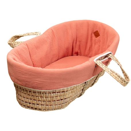 Habillage de couffin en gaze de coton jeanne Beige+Blanc+Bleu+Camel+Écru+Gris clair+Rose+Terracotta+Vert de gris 38 - vertbaudet enfant 