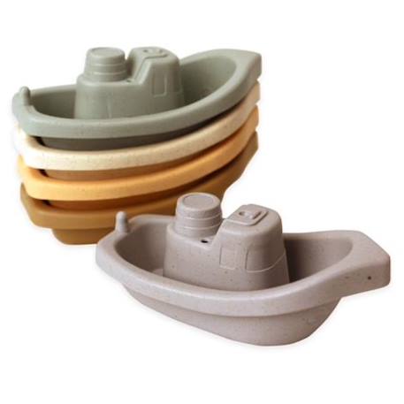 Jouet de bain - set de 6 bateaux en paille de blé Bateaux, pastel 4 - vertbaudet enfant 