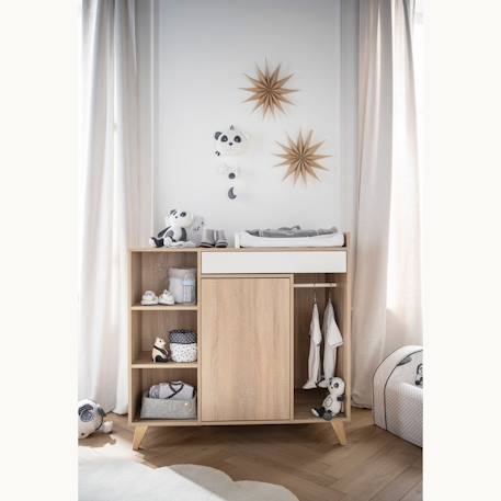 Commode à langer évolutive en bureau - nova Blanc+Bleu+Gris 4 - vertbaudet enfant 