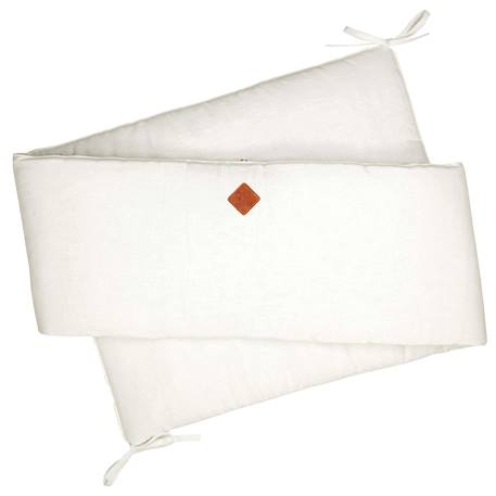 Tour de lit déhoussable et universel en lin Beige+Écru+Pêche+Vert de gris 5 - vertbaudet enfant 