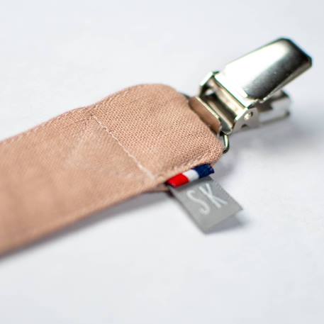 Attache tétine  en lin lavé Beige+Écru+Pêche+Vert de gris 6 - vertbaudet enfant 