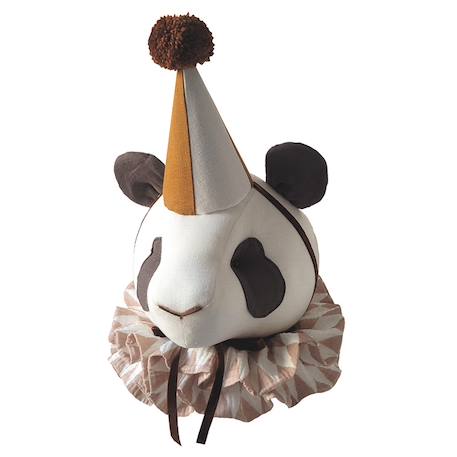Trophée mural panda en lin – décoration chambre bébé enfant Beige 1 - vertbaudet enfant 
