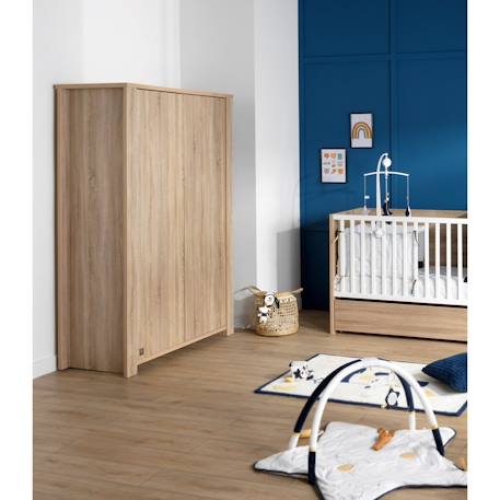 Armoire 2 portes - antonin Marron+Marron/blanc 3 - vertbaudet enfant 