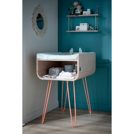 Table à langer pieds métal - bambin Marron/gris+Marron/orange+Marron/vert 5 - vertbaudet enfant 