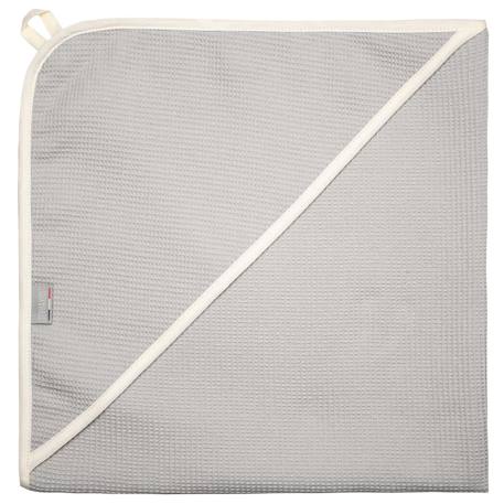 Cape de bain bébé en coton nid d'abeille Beige+Bleu+Écru+Gris clair+Rose 16 - vertbaudet enfant 
