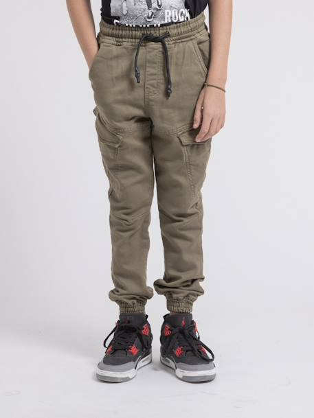Pantalon battle vlog garçon Kaki 1 - vertbaudet enfant 