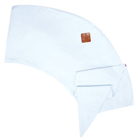Housse pour coussin de maternité et d'allaitement en gaze de coton Beige+Bleu+Rose 7 - vertbaudet enfant 