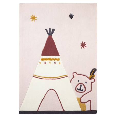Tapis de chambre enfant tipi en acrylique - timouki Beige 1 - vertbaudet enfant 