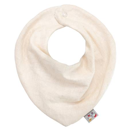 Bavoir bandana en lin Beige+Écru+Pêche+Vert de gris 1 - vertbaudet enfant 