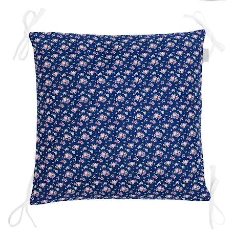 Taies de coussin pour tour de lit modulable fairy flore Bleu marine+Rose 1 - vertbaudet enfant 
