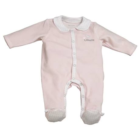 Pyjama bébé à manches longues en velours - lilibelle Blanc+Rose 5 - vertbaudet enfant 