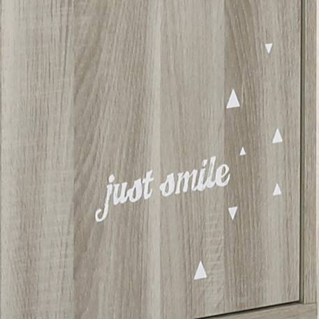 Lit bébé combiné evolutif en bois - smile Blanc+Gris 8 - vertbaudet enfant 