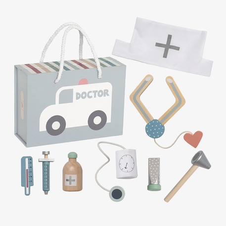 Jouet en bois - mallette de docteur Gris 1 - vertbaudet enfant 