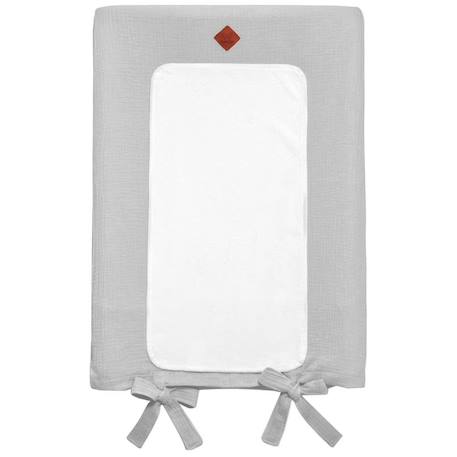 Housse de matelas à langer en gaze de coton jeanne Beige+Blanc+Bleu+Camel+Écru+Gris clair+Terracotta+Vert de gris+Vieux rose 28 - vertbaudet enfant 