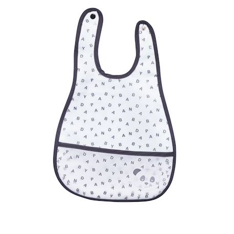 Bavoir avec récupérateur - chao chao Blanc+Blanc/noir 4 - vertbaudet enfant 