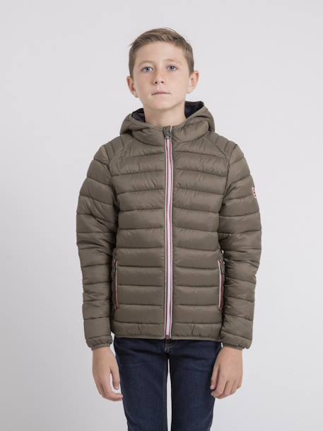 Doudoune légère capuche zilling garçon Bordeaux+Gris+Kaki 9 - vertbaudet enfant 