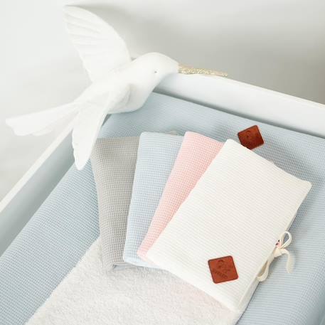 Protège carnet de santé en nid d'abeille Beige+Bleu+Écru+Rose 10 - vertbaudet enfant 