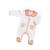 Pyjama bébé en coton - esmee Blanc/orange+Blanc/rose 4 - vertbaudet enfant 