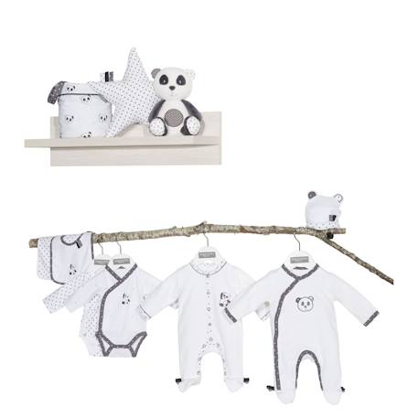 Bonnet de naissance en coton - chao chao Blanc 2 - vertbaudet enfant 