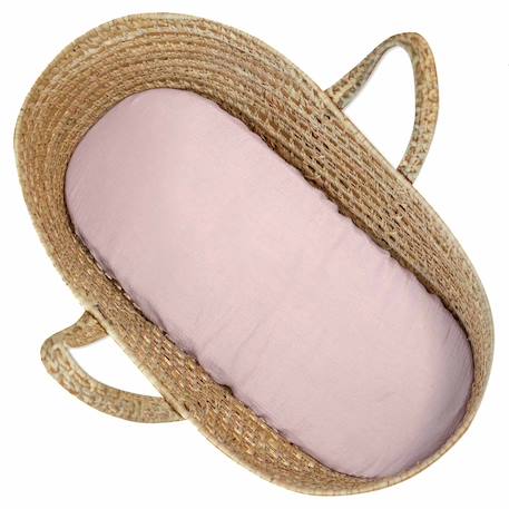 Drap housse couffin ovale en gaze de coton jeanne Beige+Blanc+Blanc à pois or+Bleu+Camel+Écru+Gris clair+Ivoire+Rose+Terracotta+Vert de gris 39 - vertbaudet enfant 