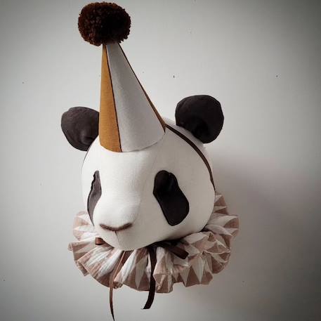Trophée mural panda en lin – décoration chambre bébé enfant Beige 5 - vertbaudet enfant 