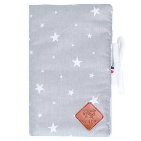 Protège carnet de santé bébé en coton stella Blanc+Gris 3 - vertbaudet enfant 