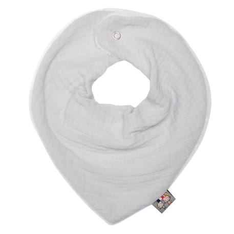 Bavoir bandana gaze de coton jeanne Beige+Blanc+Blanc à pois or+Bleu+Camel+Écru+Gris clair+Terracotta+Vert de gris+Vieux rose 29 - vertbaudet enfant 