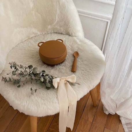 Cuillère bébé en  silicone Bleu marine+Caramel+Gris+Terracotta+Vert amande 4 - vertbaudet enfant 