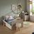 Lit combiné évolutif en décor bois avec commode à langer 1 porte - up Gris+Marron 4 - vertbaudet enfant 