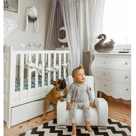 Trophée mural lapin prince en velours – décoration chambre bébé enfant Blanc 2 - vertbaudet enfant 