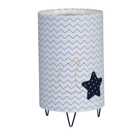 Lampe à poser pieds métal en coton - hello Blanc 1 - vertbaudet enfant 