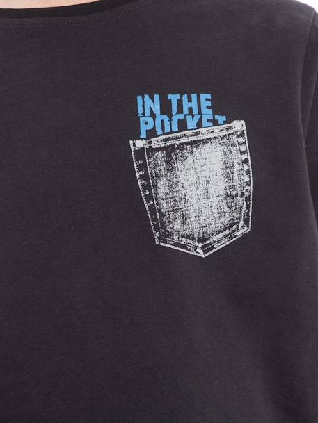 T-shirt pur coton organique nampty garçon Blanc+Bleu marine+Gris+Noir 15 - vertbaudet enfant 