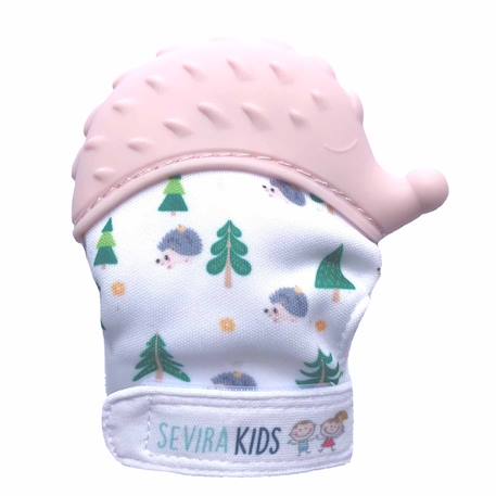 Moufle de dentition en silicone alimentaire hérisson Bleu+Gris+Rose 13 - vertbaudet enfant 